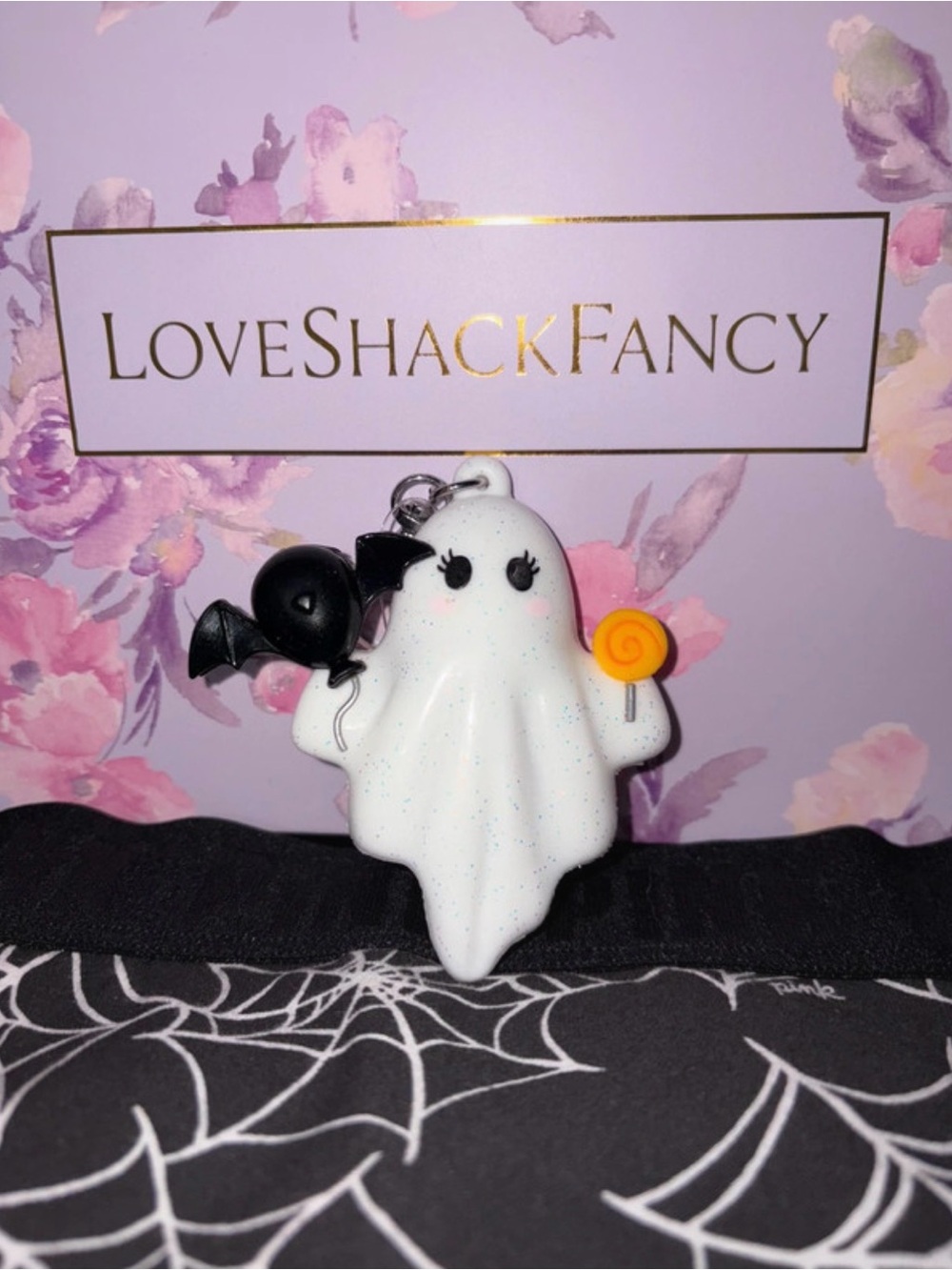 Bath & Body Works halloween party ghost hand sanitizer keychain